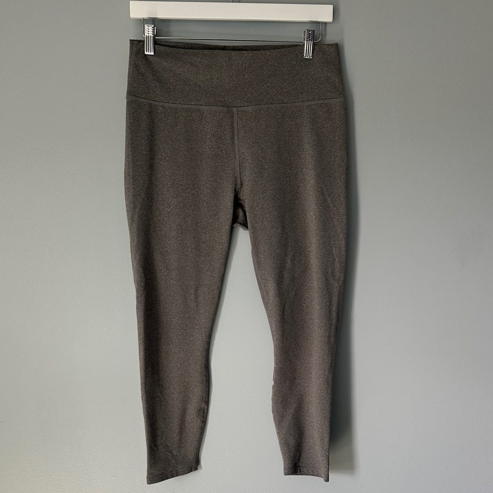 Fabletics 7/8 High Waist Powerhold Leggings in Heather Grey, XL